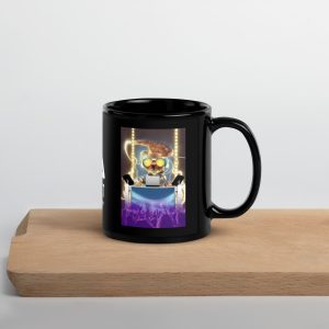 DJ Squirrel Ayspekt Black Glossy Mug