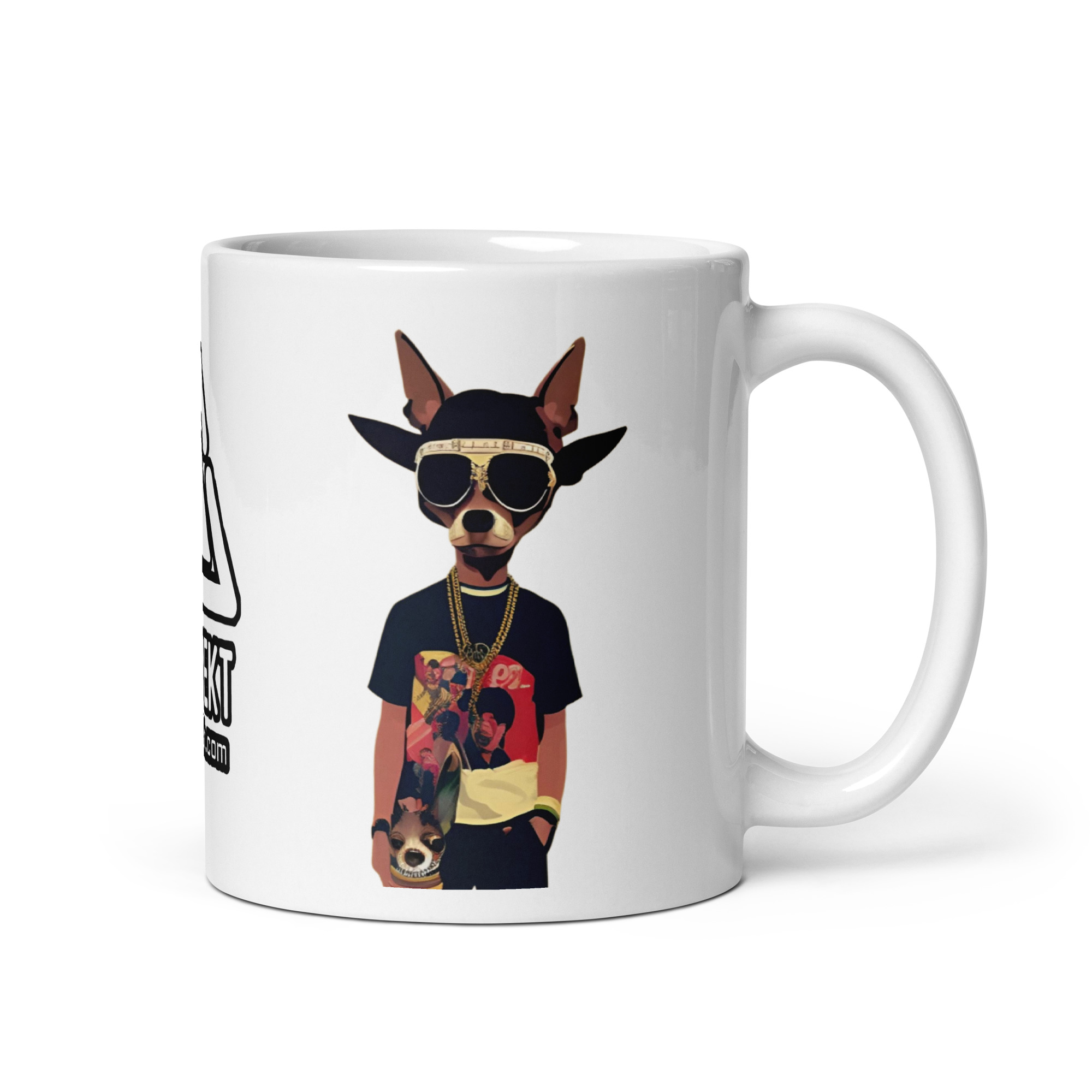 Hip Hop Chihuahua Chiwawa Ayspekt White Glossy Mug